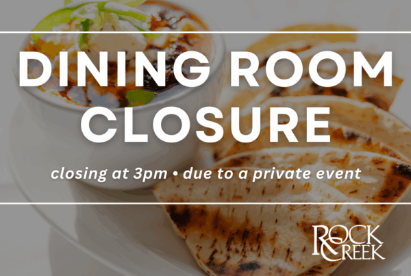 Dining Room Closure - Closing at 3pm due to a private event
