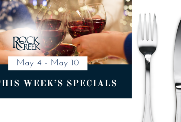 this week's specials, people dining, fork, knife