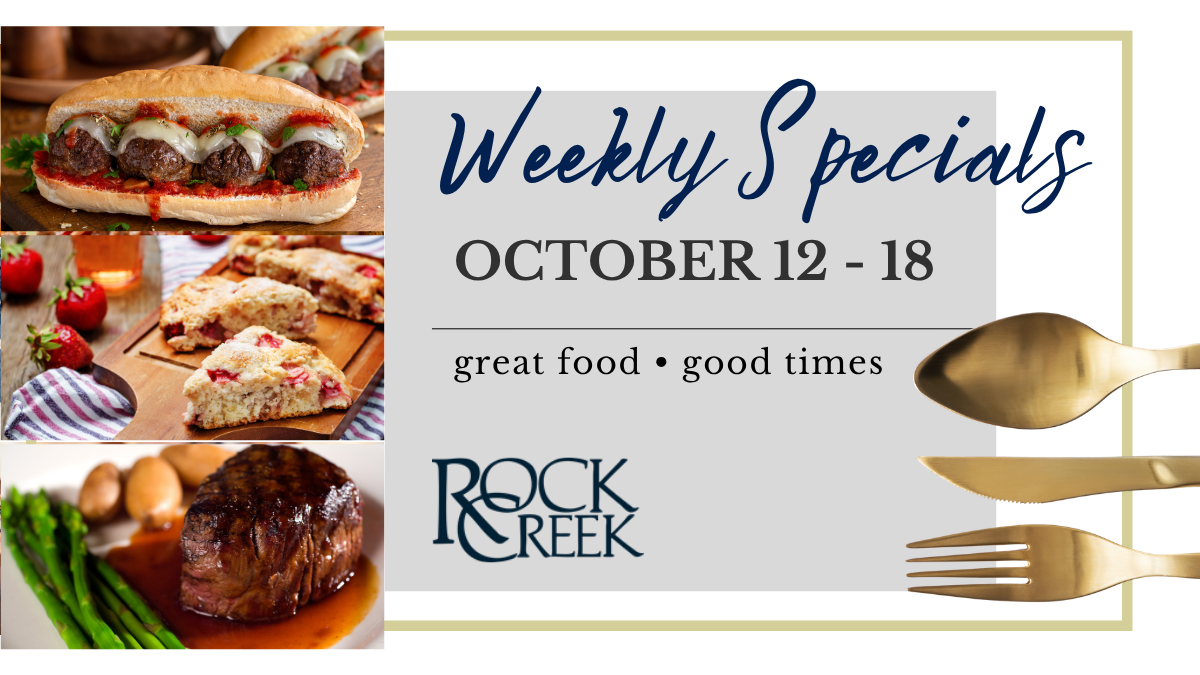Tired of Being Inside? Come Enjoy Our Weekly Specials